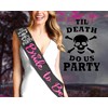 Til Death Do Us Party Sash - Real Crystal Rhinestone