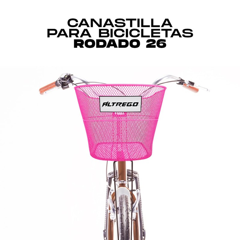Piago Canasta Canastilla para Bicicleta de Acero Plastificado Varios Rodados
