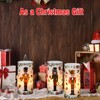 Lasumora Christmas Nutcracker Flameless Pillar Candles with Remote Timer, LED