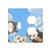 Ihsourgnitnem Wallplates Orange Gray Cute Cat Sky Cloud Cat S