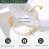Pearl Rosary Bead Cross Bracelets - 14k Gold Plated Virgin