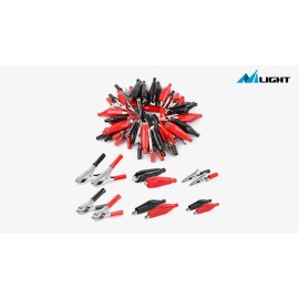 Nilight 60Pcs Metal Alligator Clip Assortment Test Lead Electrical Battery Clamp