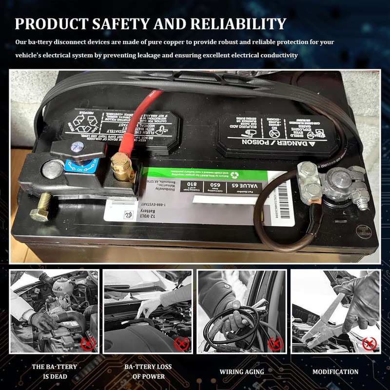 QZTYTY Battery Disconnect Switch, Battery Cut Off Switch 12V, High