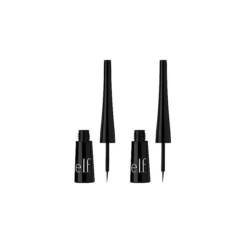 e.l.f. Expert Liquid Liner 2-Pack, High-Pigmented, Extra-Fine Liquid Eyeliner For