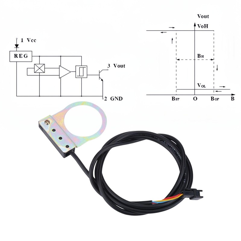 Jadeshay Electric Bike Speed Sensor, 12 Magnets Electric Bicycle Pedal