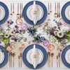 MAONAME Blue Charger Plates, 13" Plastic Round Charger for Dinner
