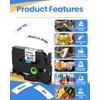Oozmas TZe231 Replacement for Brother Label Printer Tape 12mm Black