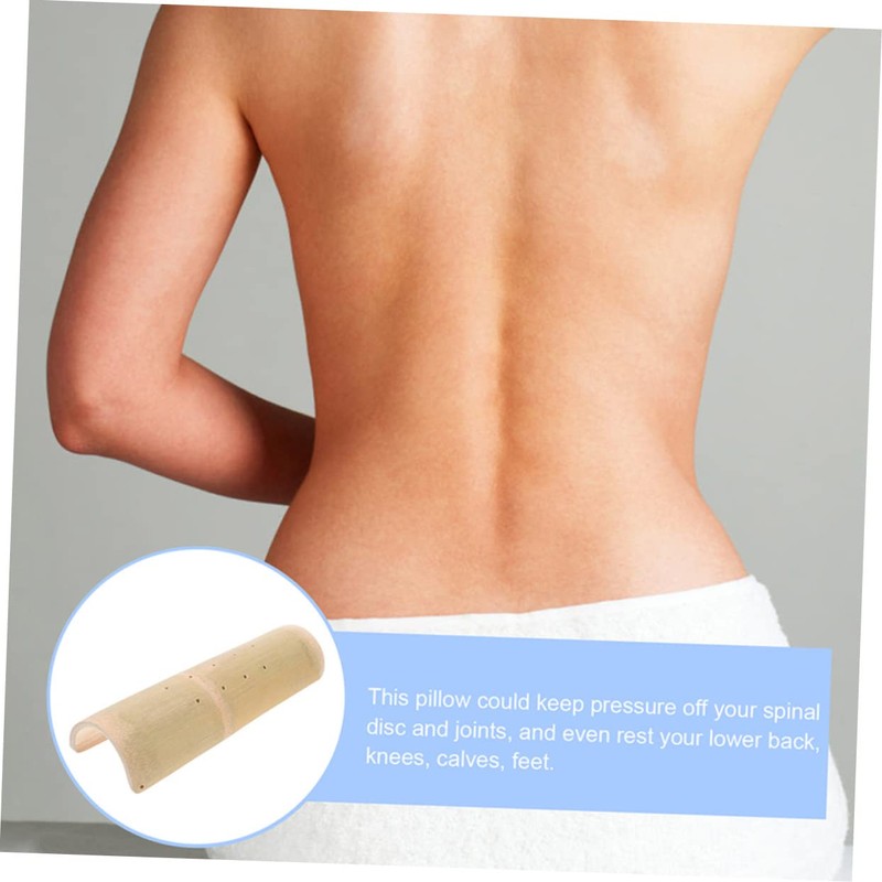 Alipis U-Shape Bamboo Pillow for Sauna Steam Room Stiff Spa