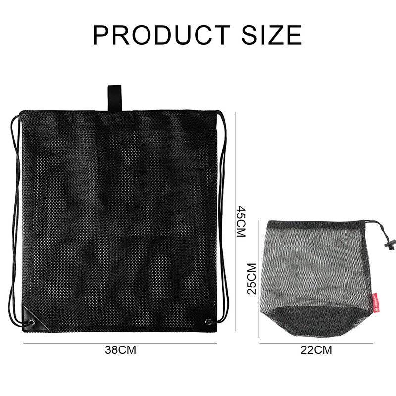 NINVVS 1 Pcs Mesh Drawstring Backpack and 1 Pcs Mesh