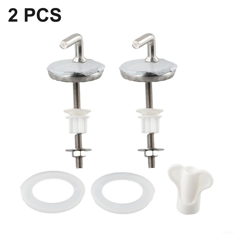 2 x Toilet Seat Hinges Toilet Seat Fixings Fixings Top