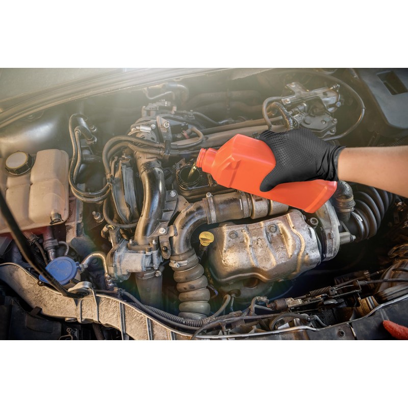 Showa Gloves 709B Nitrile Gloves, Thick, Black, Mechanics Gear, Pack