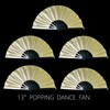podafu 2025 New Large 13" Glitter Folding Popping Hand Fans,