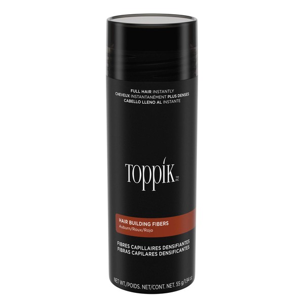 Toppik hair fibres for extra fullness, volume. auburn