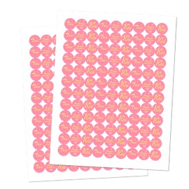 10th Birthday Kisses Stickers, Ten Pink Kiss Labels for Girl Happy Birthday Party, Chocolate Drop Tabletop Decorations, Candy Not Included. Made in USA