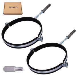 SKIR'CO Pipe Holders with Rubber Lining for 160 mm Pipes, Pipe Supports for Wall and Ceiling Mounting, Pipe Clamps (Pack of 2)