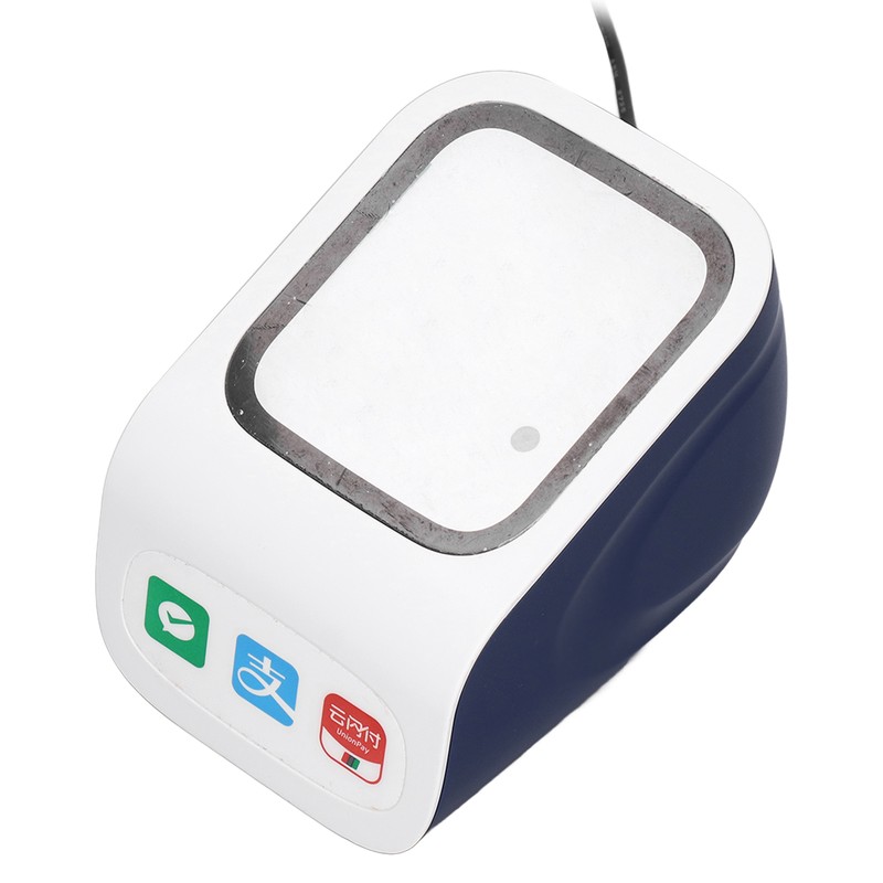 Desktop Barcode Scanner Voice Prompts Large Window QR Barcode Scanner