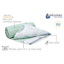 Medi Partners Blanket for Baby 100% Cotton Waffle 75x100cm Thin No filling Double-Sided Multifunctional Cuddly Blanket Soft Delicate