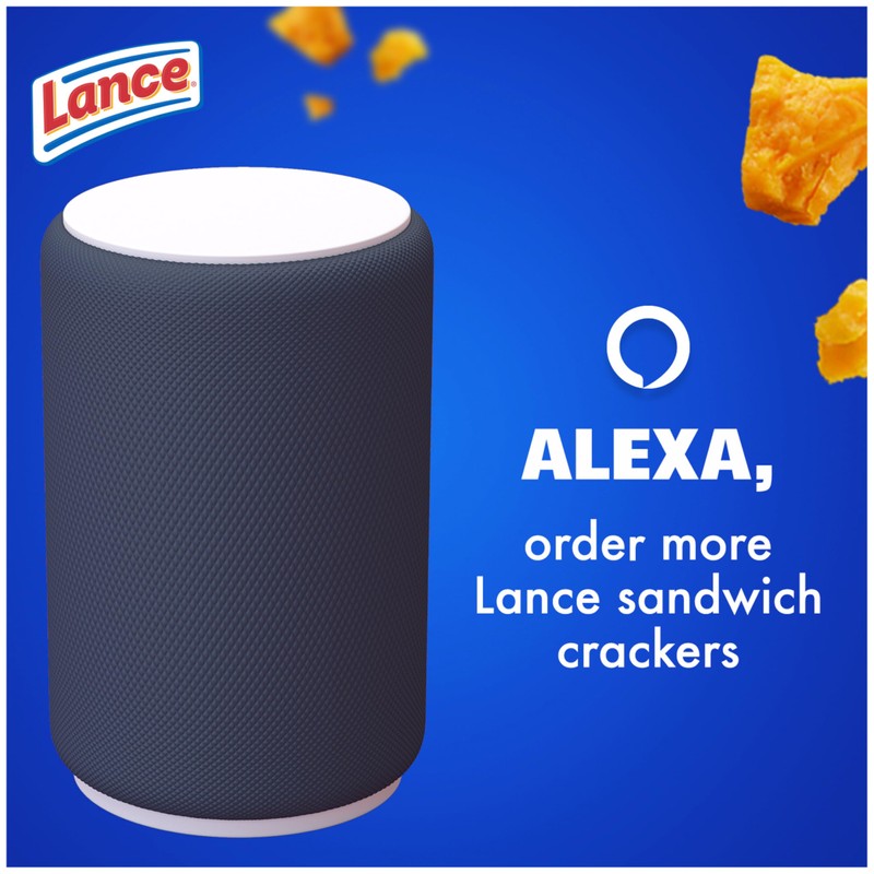 Lance Sandwich Crackers, Toasty Cheddar, 8 Individually Wrapped Packs, 6