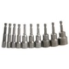 Nut Driver Socket 10PCS 6-19mm 1/4" Hex Shank Bit Socket