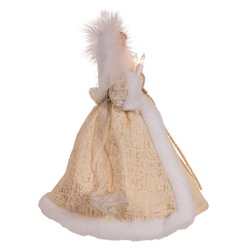 Kurt Adler 10-inch 10-Light Natural Angel Treetop