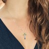 Cross Necklace For Women In 925 Silver and 10K Yellow