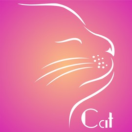 Cat Stencil - 12.5 x 16.5cm (M) - Reusable Animal Wall Stencil