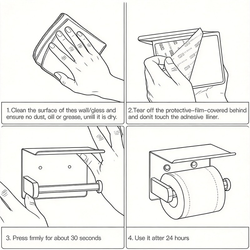 DIYZON Toilet Paper Holder with Shelf, Heavy-Duty Stainless Steel Bathroom