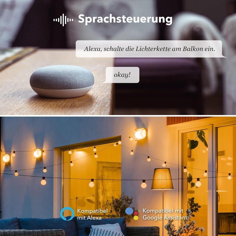 HBN WiFi Socket Outdoor 16A, Smart Home Timer Switch Outdoor