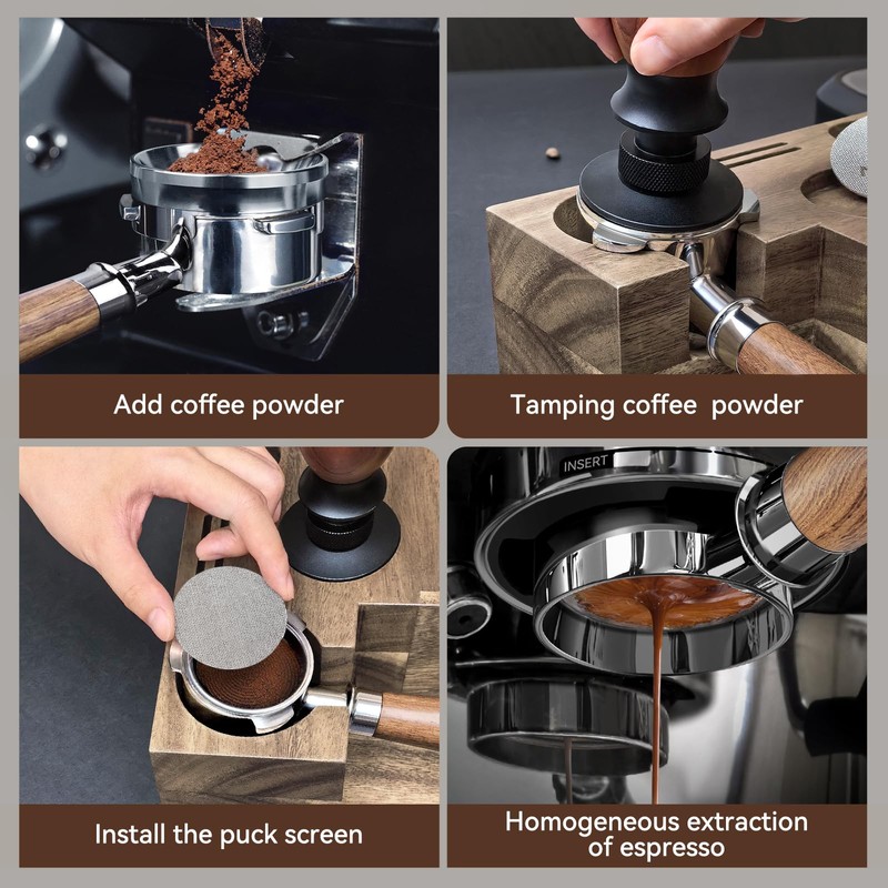 VINATO 51 mm Bottomless Portafilter - Stainless Steel Filter Holder