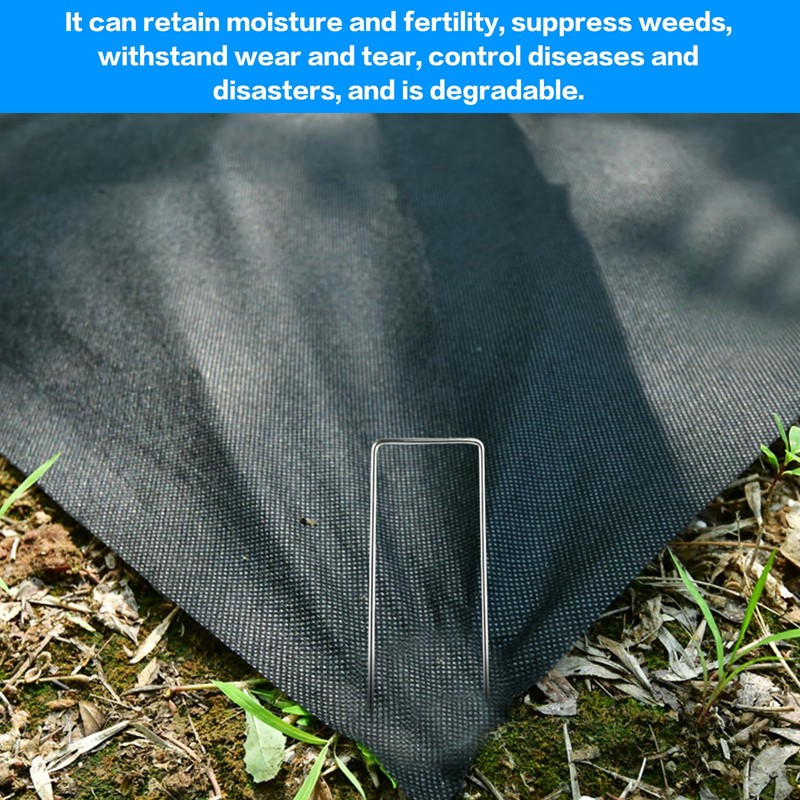SGYKJ Black Planter Liner,160x210cm Large Plant Grow Bags+10 Nails