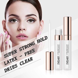 Tadaki Eyelashes Adhesive with Waterproof HoldClearLatex-Free, Professional Hypoallergenic Glue for Sensitive Eye, Suitable for False Lash, Mink Lash 5.5 ML0.18 OZ-Gold 0.18 Fl Oz (Pack of 1)