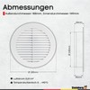 Steinberg14 White Ventilation Grille 150 mm - Plastic Exhaust Grille