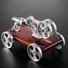 Metal Stirling Engine Model Car Toy Kit Aluminum Alloy Science