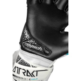Reusch Attrakt Gold NC Junior Grippy and Breathable Goalkeeper Gloves Football Gloves for Children and Teenagers for Boys Girls Suitable for All Weather Conditions and Pitch Surfaces