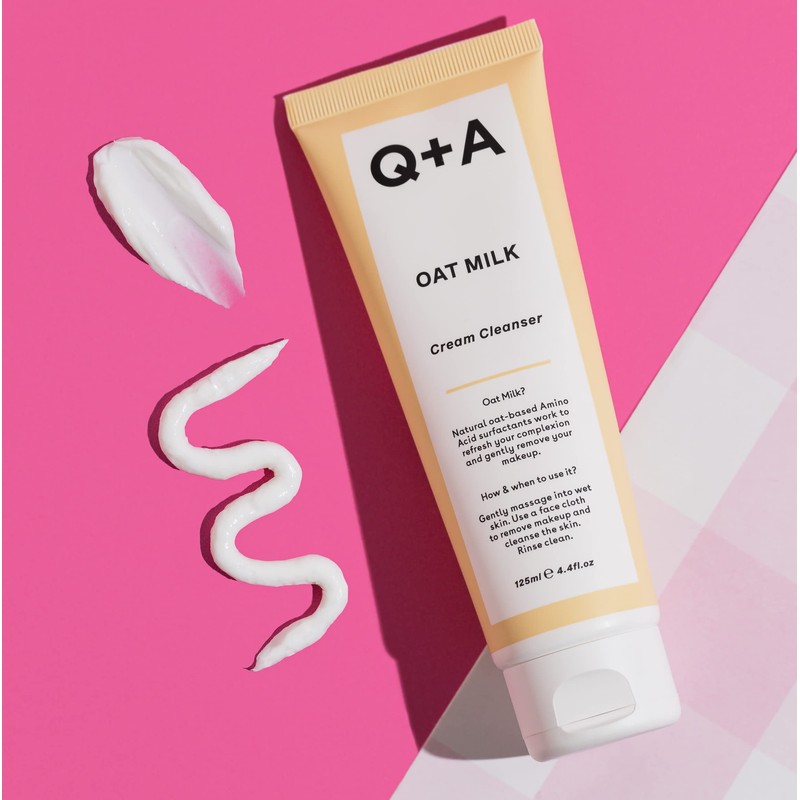 Q+A Oat Milk Cream Cleanser, a Moisturising Face Cleanser Formulated