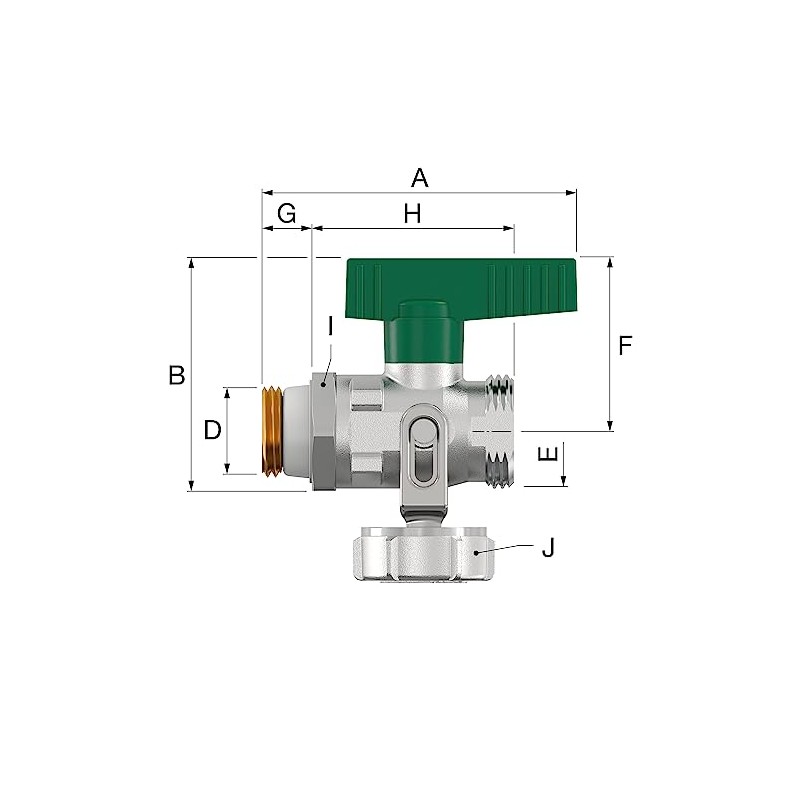 Simplex KFE Ball Valve DN 15 Passage for Drinking Water,