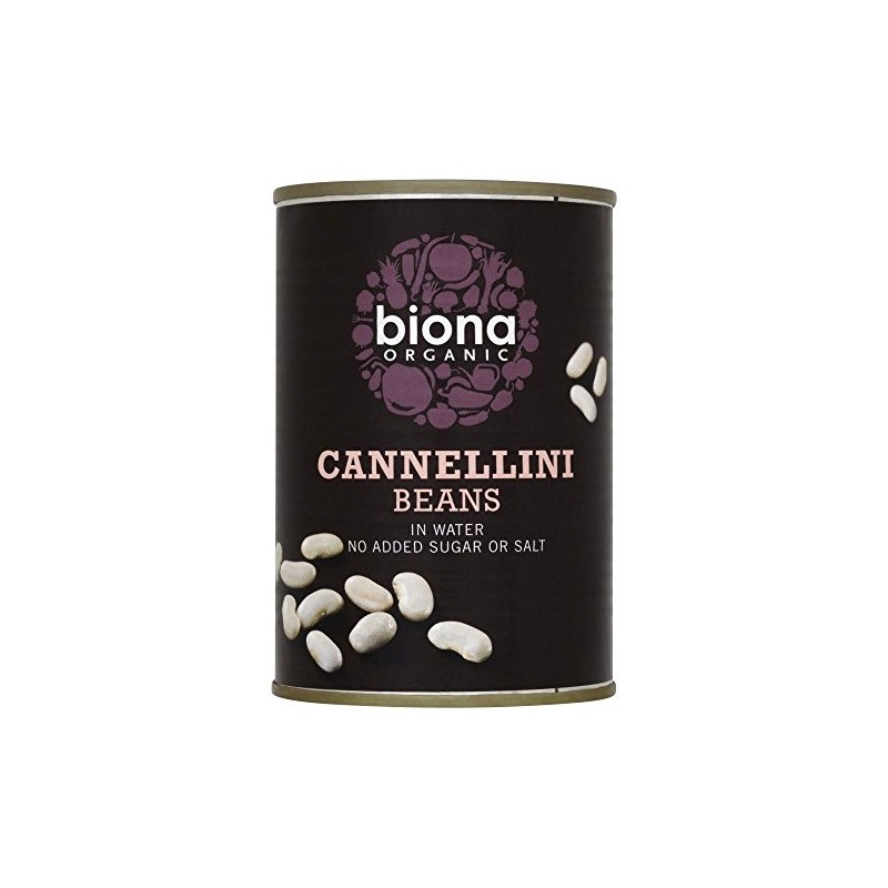 Biona Organic Cannellini Beans in Water (400g) - Pack of