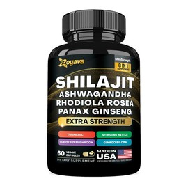 Zoyava Shilajit Supplement - All-in-One Multivitamin Energy Booster - with Ashwagandha & 7+ Extra Strength Ingredients - 60 Capsules - MADE IN USA
