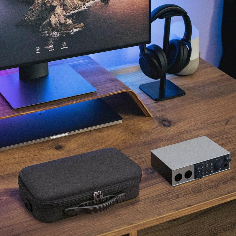 Geekria Audio Interface Carrying Case, Hard Shell Travel Bag Compatible