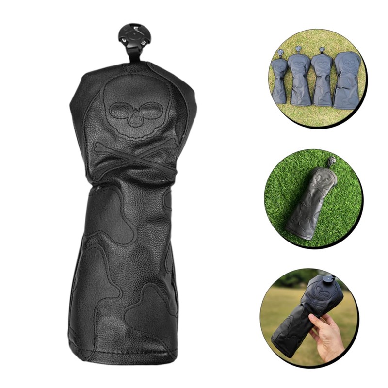 Totority 1pc Skeleton Skull Pattern Golf Club Head Cover Stylish