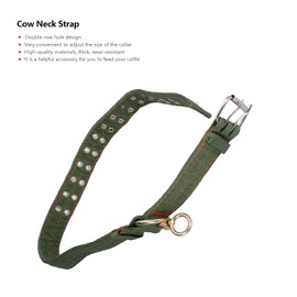 Entatial Cattle Collar, Double Row Hole Design, Cow Collar, Four Layer Thickening Neck Ring, Portable and Lightweight Neck Strap for Cattle (Large)