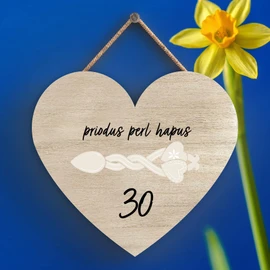 Global Designs 30Th Wedding Anniversary Welsh Love Spoon Wooden Heart Hanging Plaque