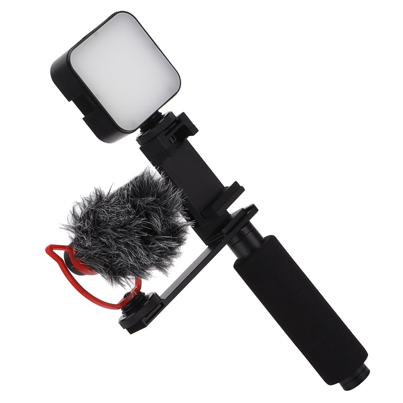 YELANGU Smartphone Vlogging Hand Grip Set Video Recording Holder Handle