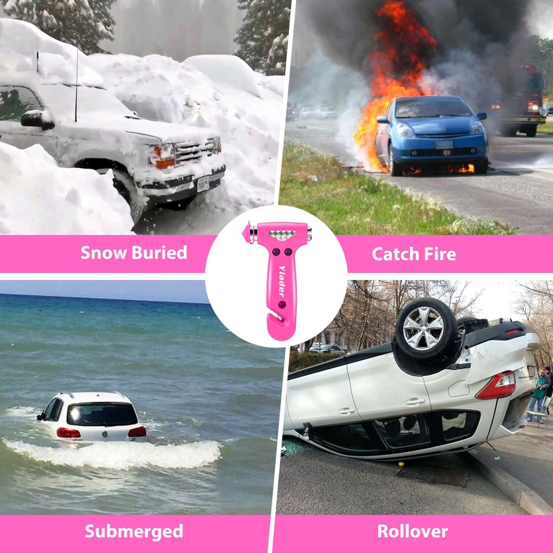Yiader Window Breaker, 3-in-1 Emergency Escape Tool with Car Window