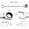 Jetech 10mm Ratcheting Combination Wrench, Industrial Grade Gear Spanner with