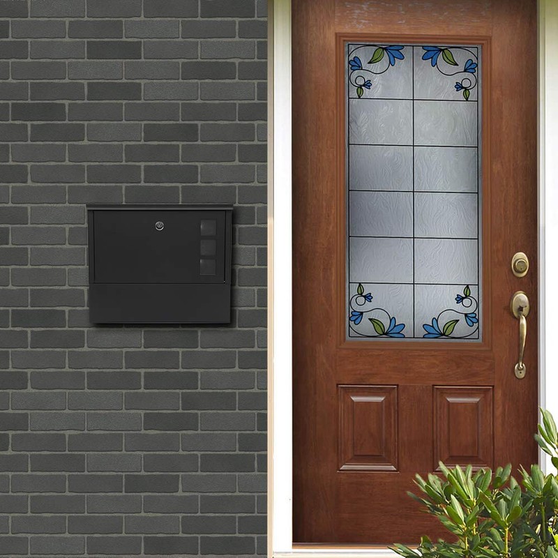 KYODOLED Locking Mailbox Wall Mount,Locked Mailboxes for Outside,Mail Box with