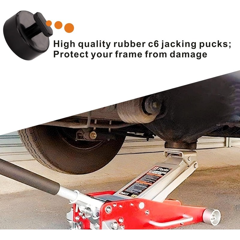 Motcoda 4pcs Rubber Jack Pads Compatible Corvette Lift Puck c5