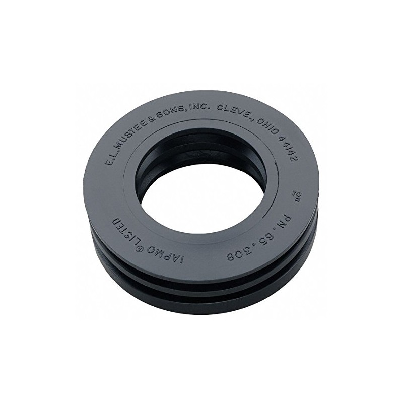Drain Seal, Rubber, Black, 2 In