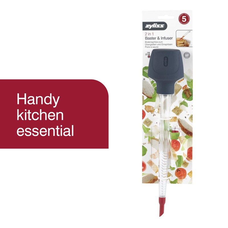 Zyliss 2-in-1 Baster & Infuser - Dishwasher-Safe, Stainless Steel Marinade