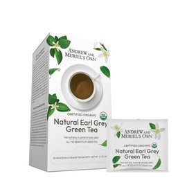 ANDREW LESSMAN Earl Grey Green Tea 30 Sachets - A Combination of Traditional Earl Grey, Premium Sencha Green Tea. Fragrant Bergamot Oil. Powerful Anti-oxidant EGCG. Mild, Rich